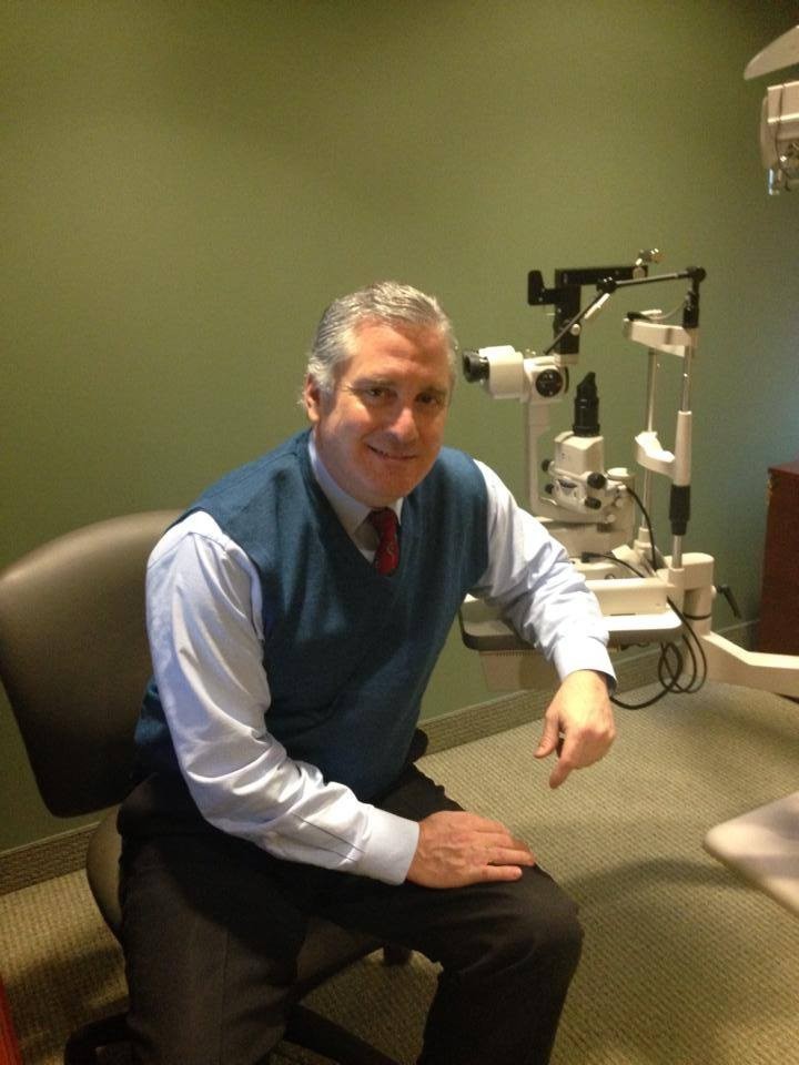 Eye examination in a modern clinic setting